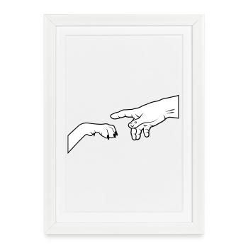 Dog Paw - Give Paw - Framed poster (27 × 37 cm) - white - Front