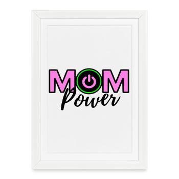 Mom power - Framed poster (27 × 37 cm) - white - Front
