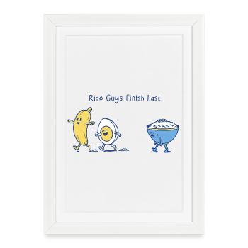 Breakfast Race - Framed poster (27 × 37 cm) - white - Front