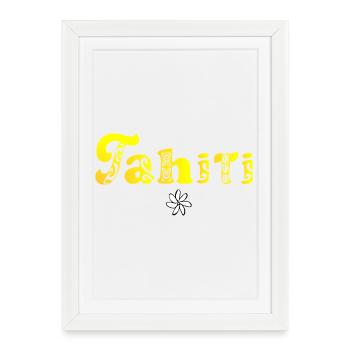 Tahiti (sunset) - Framed poster (27 × 37 cm) - white - Front