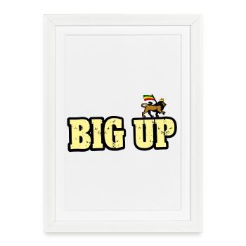 Dub Reggae Big Up - Affiche encadrée (27 × 37 cm) - blanc - Devant