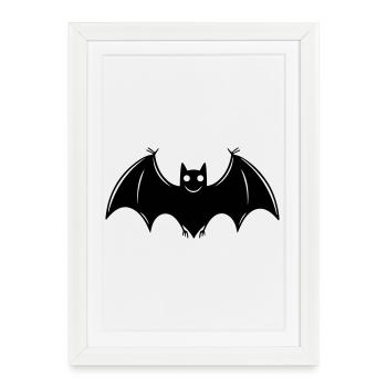 Bat - Framed poster (27 × 37 cm) - white - Front