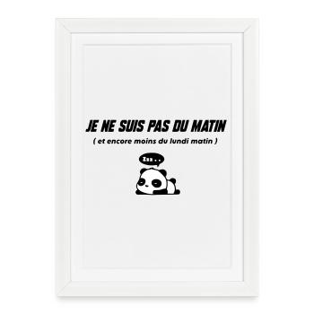 Sleeper Panda Illustration - Framed poster (27 × 37 cm) - white - Front