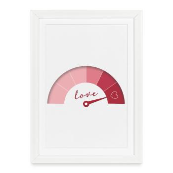 Love Meter – Valentine's Day Edition - Framed poster (27 × 37 cm) - white - Front