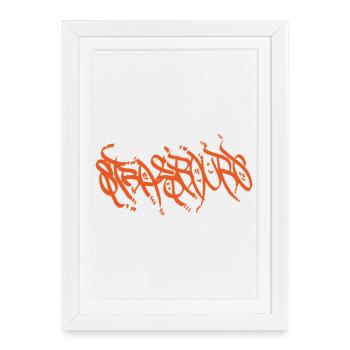 Strasbourg Street Art Souvenir - Affiche encadrée (27 × 37 cm) - blanc - Devant