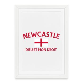 Newcastle Crest Fusion - Affiche encadrée (27 × 37 cm) - blanc - Devant