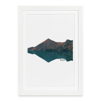 Jacaranda Mountain Mirror - Framed poster (27 × 37 cm) - white - Front