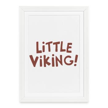 Little Viking Handwritten Logo - Affiche encadrée (27 × 37 cm) - blanc - Devant