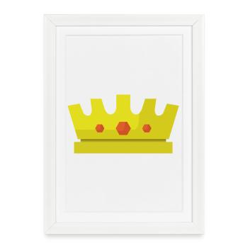 Crown - Framed poster (27 × 37 cm) - white - Front