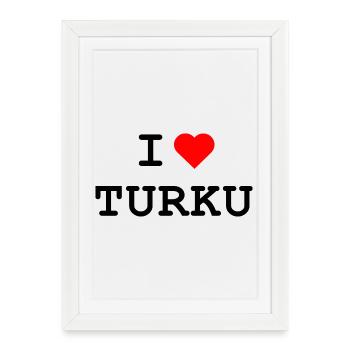 Ich liebe Turku - I love Turku - Framed poster (27 × 37 cm) - white - Front