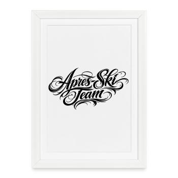 Après Ski Team lettering - Framed poster (27 × 37 cm) - white - Front