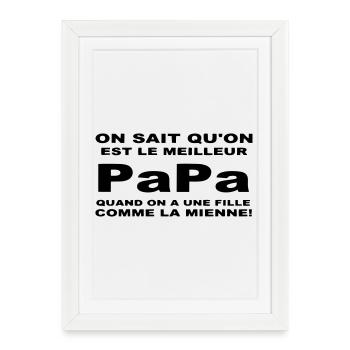 Meilleur papa - Affiche encadrée (27 × 37 cm) - blanc - Devant