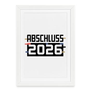 Design de la remise des diplômes 2026 - Affiche encadrée (27 × 37 cm) - blanc - Devant