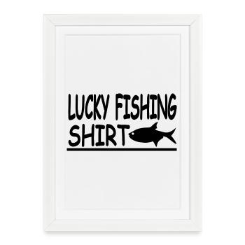 Angling - Framed poster (27 × 37 cm) - white - Front