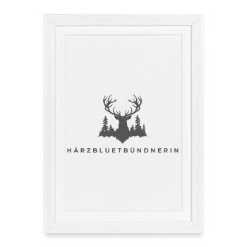 Härzbluetgraubünden - Framed poster (27 × 37 cm) - white - Front