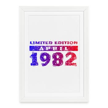 44e anniversaire Édition limitée 04/1982 - Affiche encadrée (27 × 37 cm) - blanc - Devant