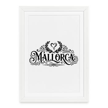 Mallorca Heart - Framed poster (27 × 37 cm) - white - Front