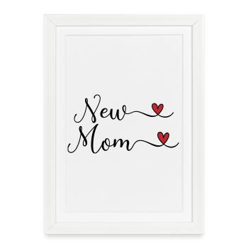 Nouvelle maman - Affiche encadrée (27 × 37 cm) - blanc - Devant