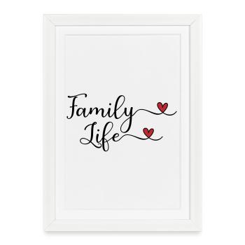 Famille - Affiche encadrée (27 × 37 cm) - blanc - Devant