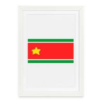 Guadeloupe flag in torn star - Framed poster (27 × 37 cm) - white - Front