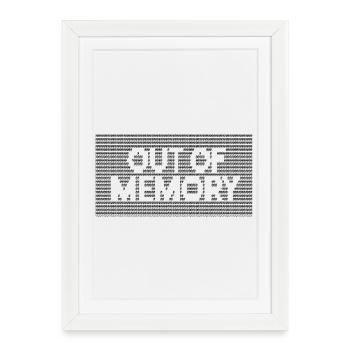 OOM art ascii détruit de mémoire - Affiche encadrée (27 × 37 cm) - blanc - Devant