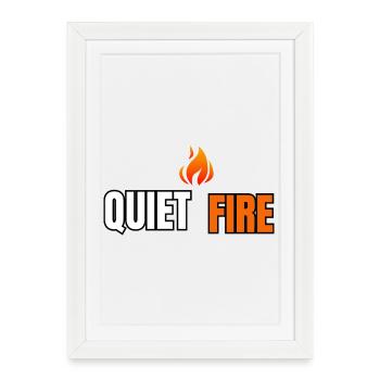 Feu Silencieux – Esprit Calme Esprit Fort - Affiche encadrée (27 × 37 cm) - blanc - Devant
