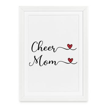 Cheer Mom - Framed poster (27 × 37 cm) - white - Front