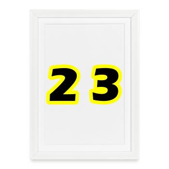 Symbole du chiffre 23 - Affiche encadrée (27 × 37 cm) - blanc - Devant