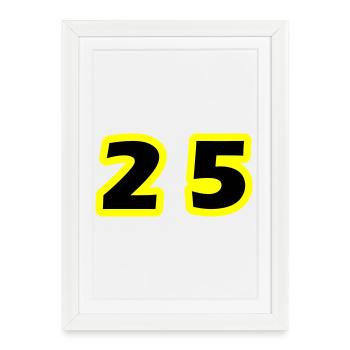25 Number symbol - Framed poster (27 × 37 cm) - white - Front