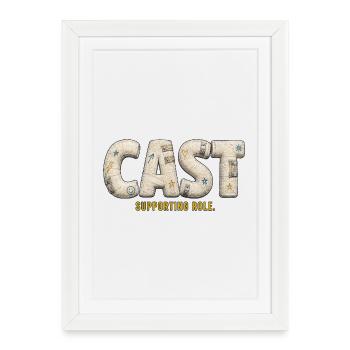 DISTRIBUTION – Distribution Rôle Secondaire - Affiche encadrée (27 × 37 cm) - blanc - Devant