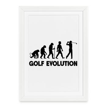 Golf Evolution - Framed poster (27 × 37 cm) - white - Front