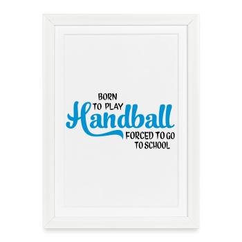 handball - Affiche encadrée (27 × 37 cm) - blanc - Devant