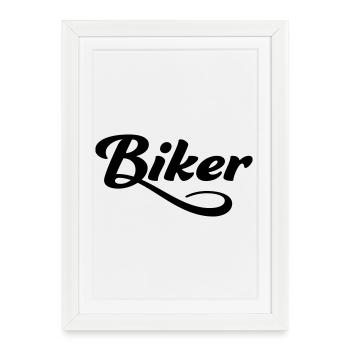 2541614 112658630 biker - Affiche encadrée (27 × 37 cm) - blanc - Devant