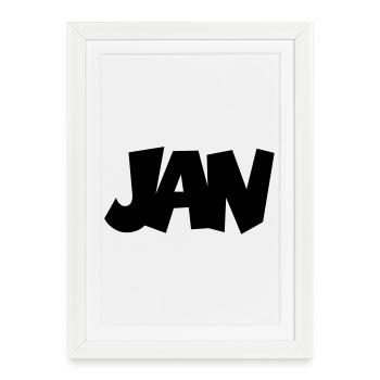 Jan - Framed poster (27 × 37 cm) - white - Front