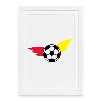 Championnat de ballon de football - Affiche encadrée (27 × 37 cm) - blanc - Devant