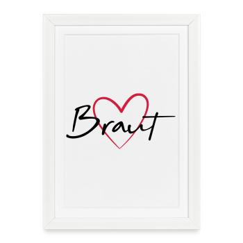 Bride Heart Hen Party - Framed poster (27 × 37 cm) - white - Front