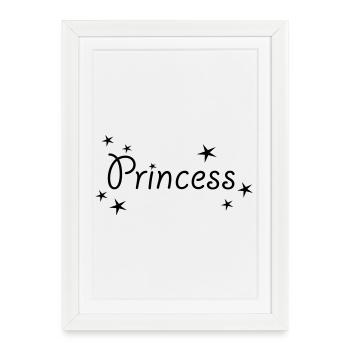 Princesse - Prinzessin - Affiche encadrée (27 × 37 cm) - blanc - Devant