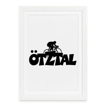Ötztal Fahrrad - Gerahmtes Poster (27 × 37 cm) - Weiß - Vorne