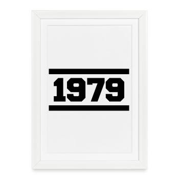 1979 - Affiche encadrée (27 × 37 cm) - blanc - Devant