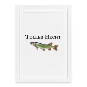 Super brochet - Affiche encadrée (27 × 37 cm) - blanc - Devant