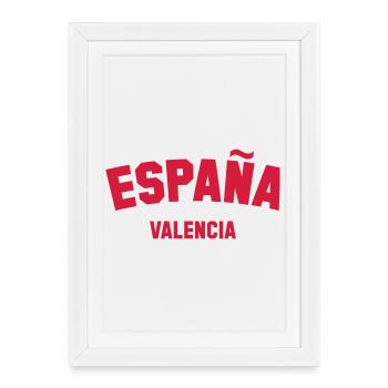 VALENCE Espagne Espagne España - Affiche encadrée (27 × 37 cm) - blanc - Devant