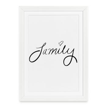 famille - Affiche encadrée (27 × 37 cm) - blanc - Devant