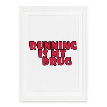 Running / Jogging / Run / Trail / Sport - Framed poster (27 × 37 cm) - white - Front
