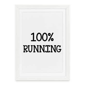 Running / Jogging / Run / Trail / Sport - Framed poster (27 × 37 cm) - white - Front