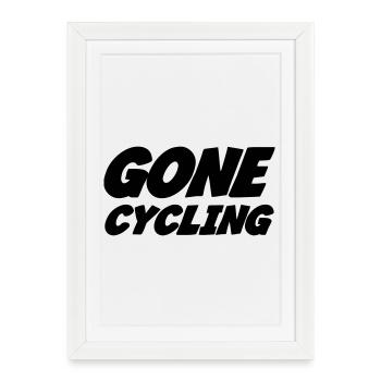 Cyclisme / Cycliste / Vélo / VTT / BMX - Affiche encadrée (27 × 37 cm) - blanc - Devant