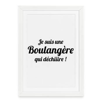 Baker / Bakery / Bäckerei / Boulanger / Bread - Framed poster (27 × 37 cm) - white - Front