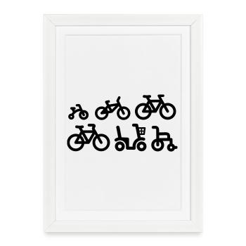 Evolution mountain bike MTB ATB biking bicycle - Framed poster (27 × 37 cm) - white - Front
