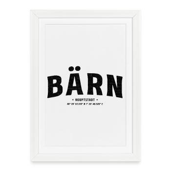 Bärn Capital Design avec coordonnées - Affiche encadrée (27 × 37 cm) - blanc - Devant