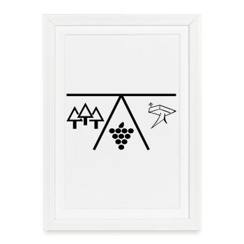 LOGO Palatina - Affiche encadrée (27 × 37 cm) - blanc - Devant