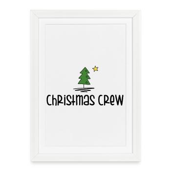 Équipage de Noël - Affiche encadrée (27 × 37 cm) - blanc - Devant
